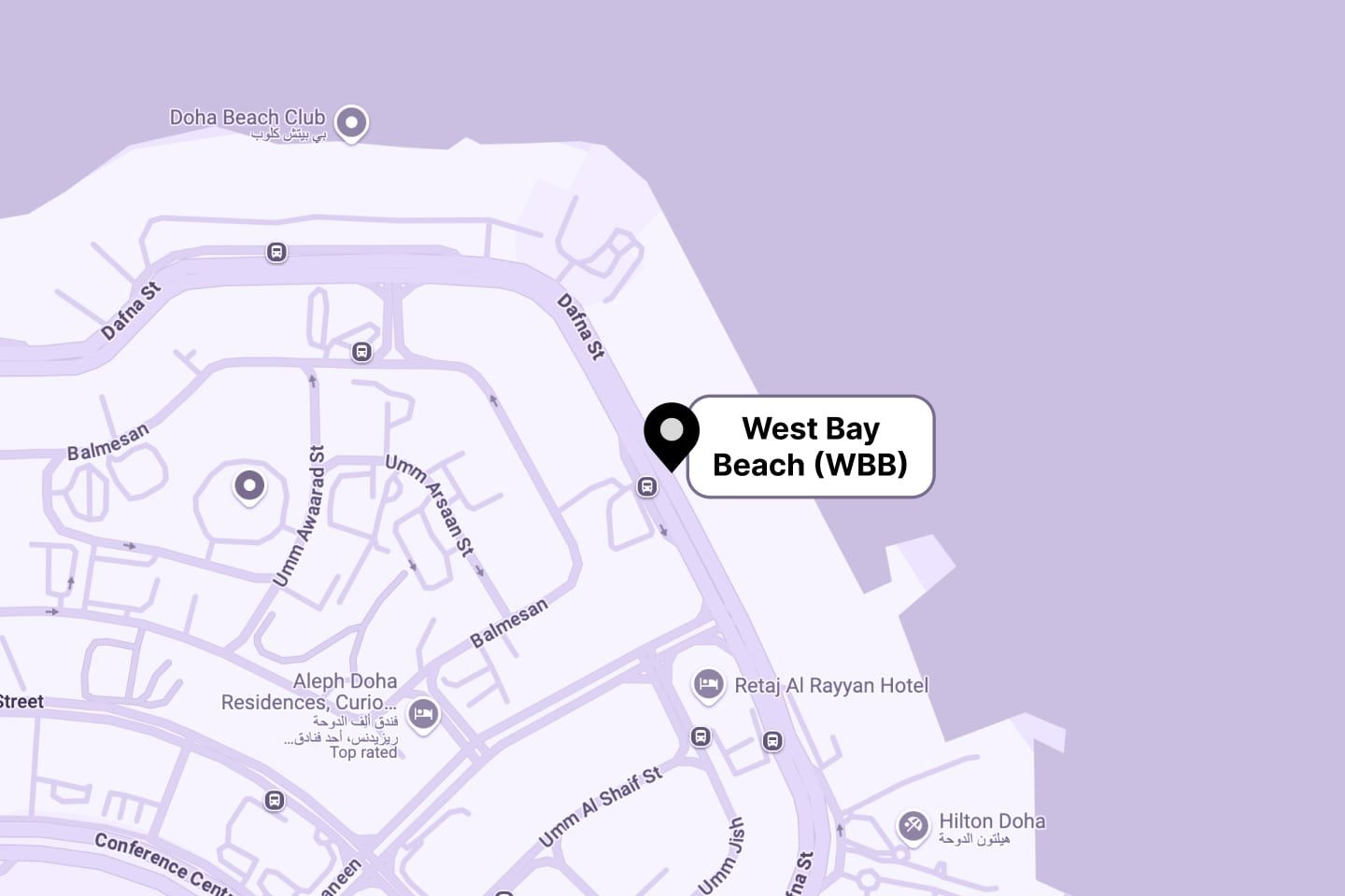West Bay Beach in Doha