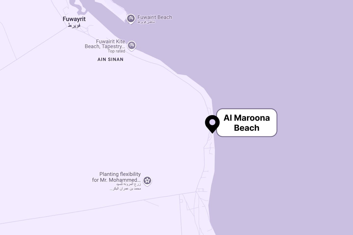 Al Maroona Beach in Qatar