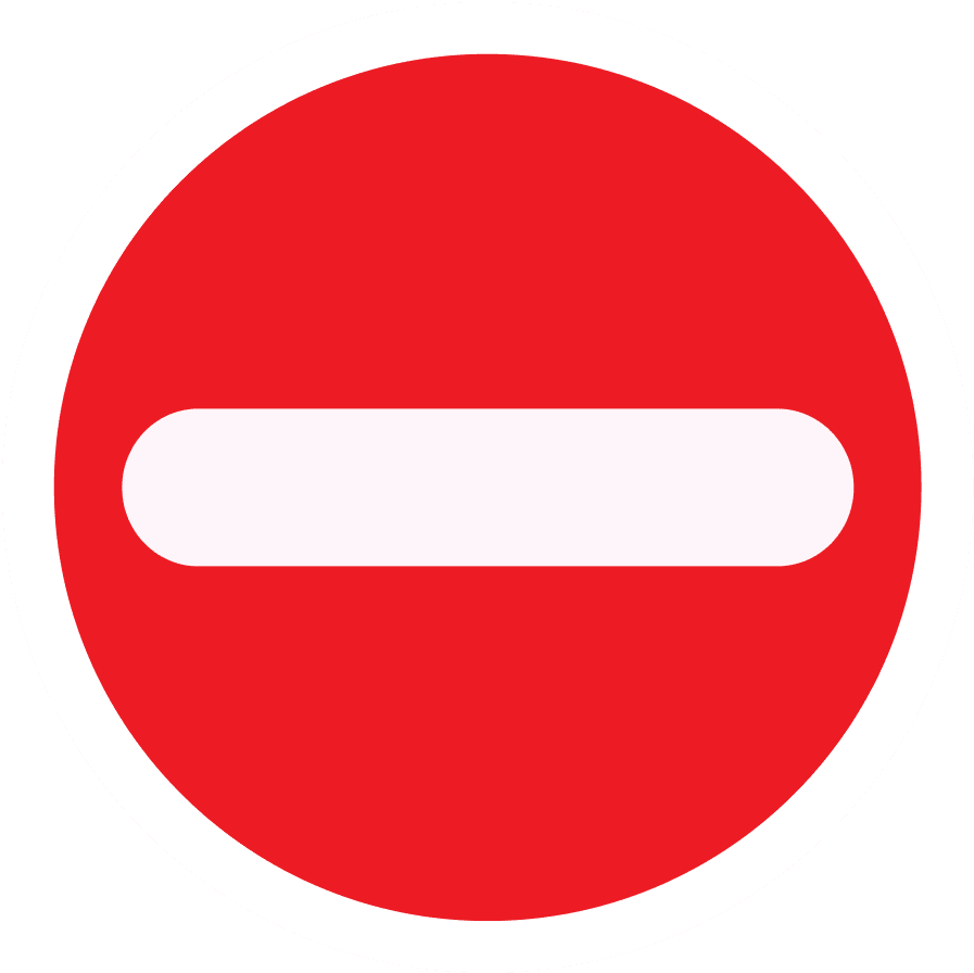 No Entry road sign
