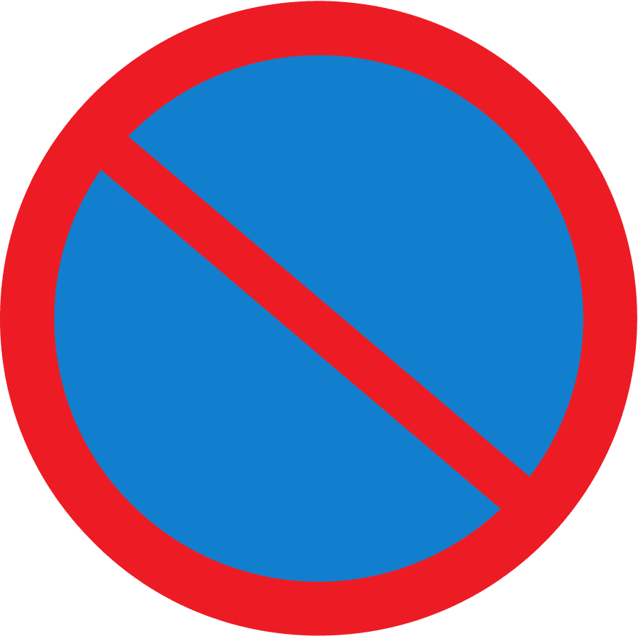 No Parking road sign
