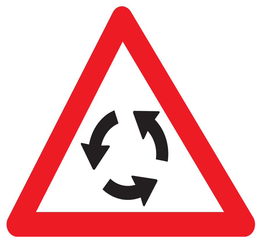 Roundabout Ahead road sign