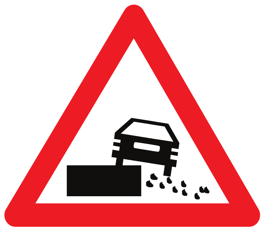 Danger Edges Traffic Sign