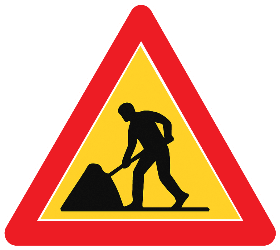 Workmen Ahead road sign