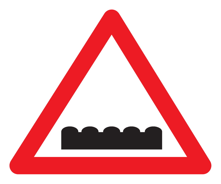 Grading Road Ahead Sign